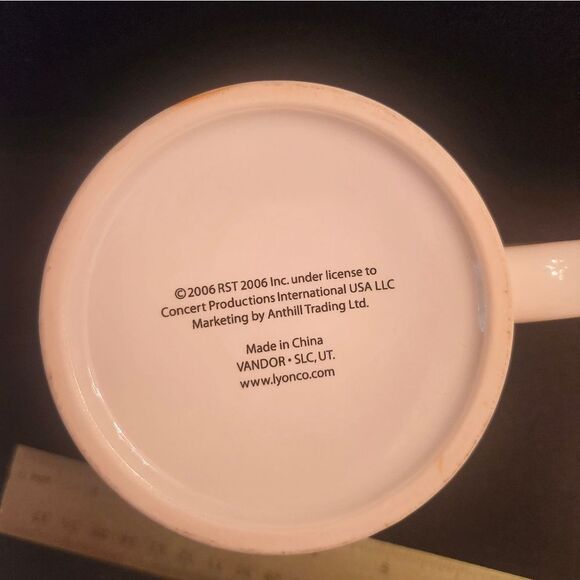 NEW Rolling Stones "Withstand Divorce"....Tongue Logo 12 oz. Ceramic Mug 2006 - Picture 5 of 6